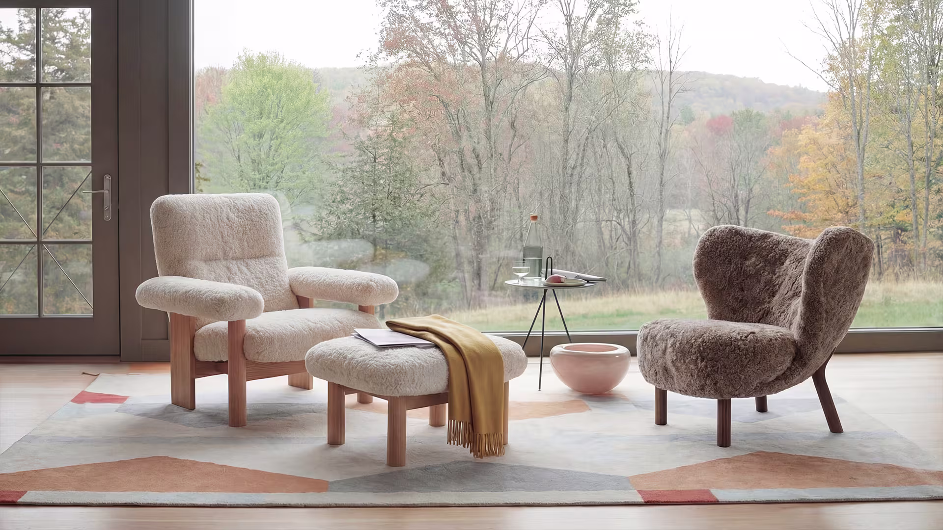 Yeti Sheepskin Armchair & Ottoman — gallery image 5