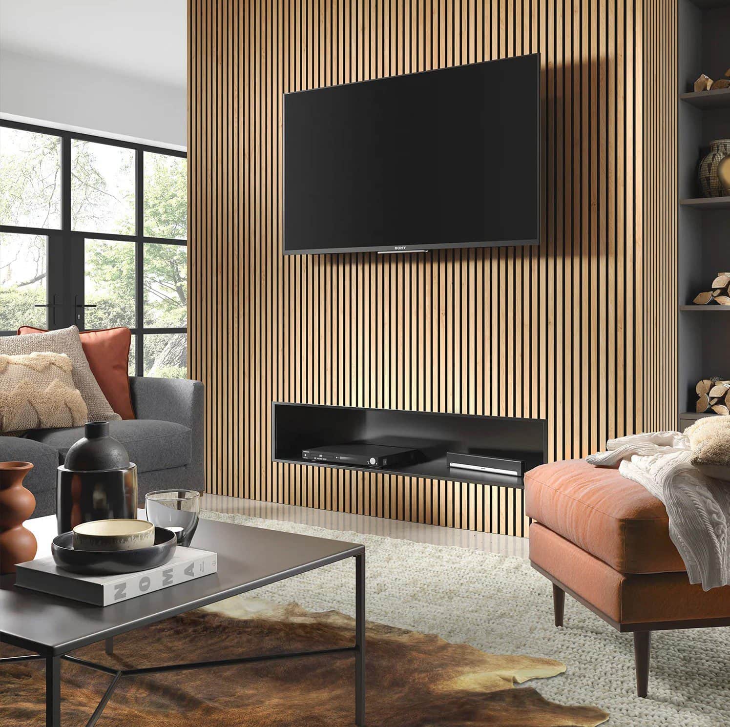 Horizontal Wood Slat Wall