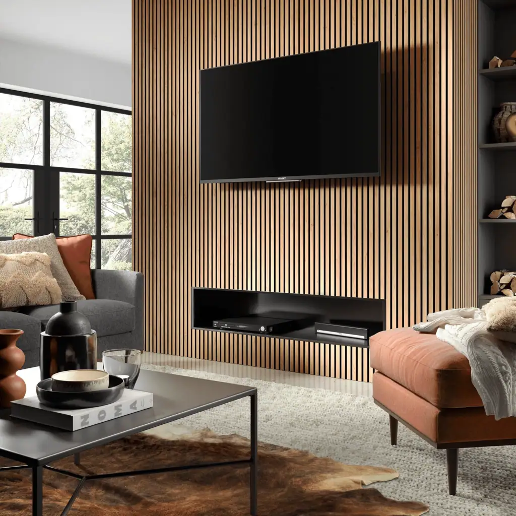 Slat Panel 44 1 scaled - wood slats decorative wall panel, Slats, Wall Panel