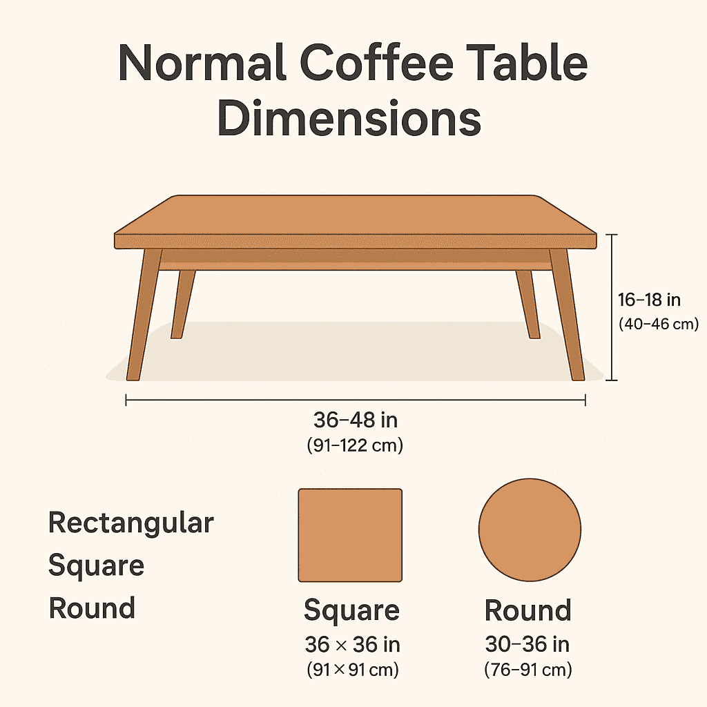 Coffee Table Size for Sectional
