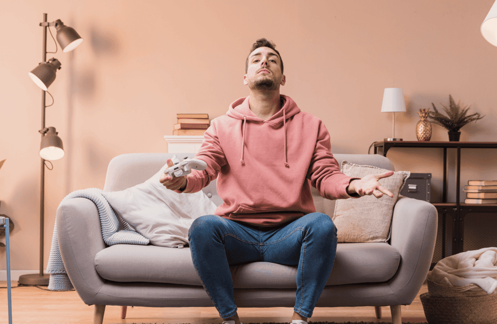 man in a modern room