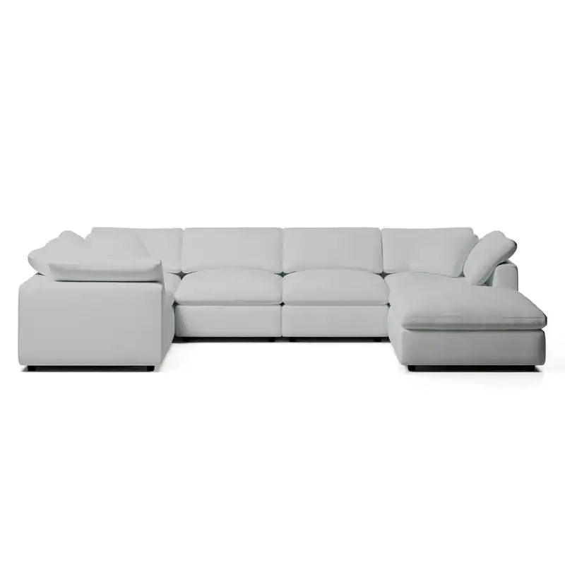 Cloud Couch L King Sofa with Ottoman Grey 6