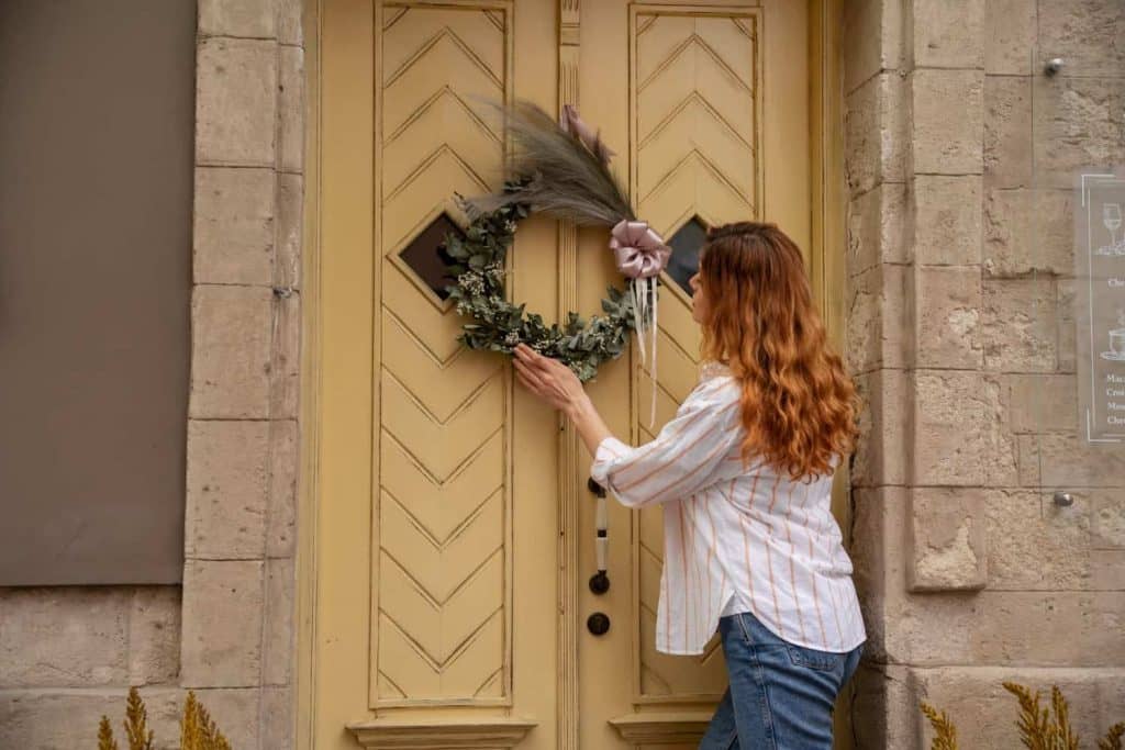 Decorate your front door with seasonal touches