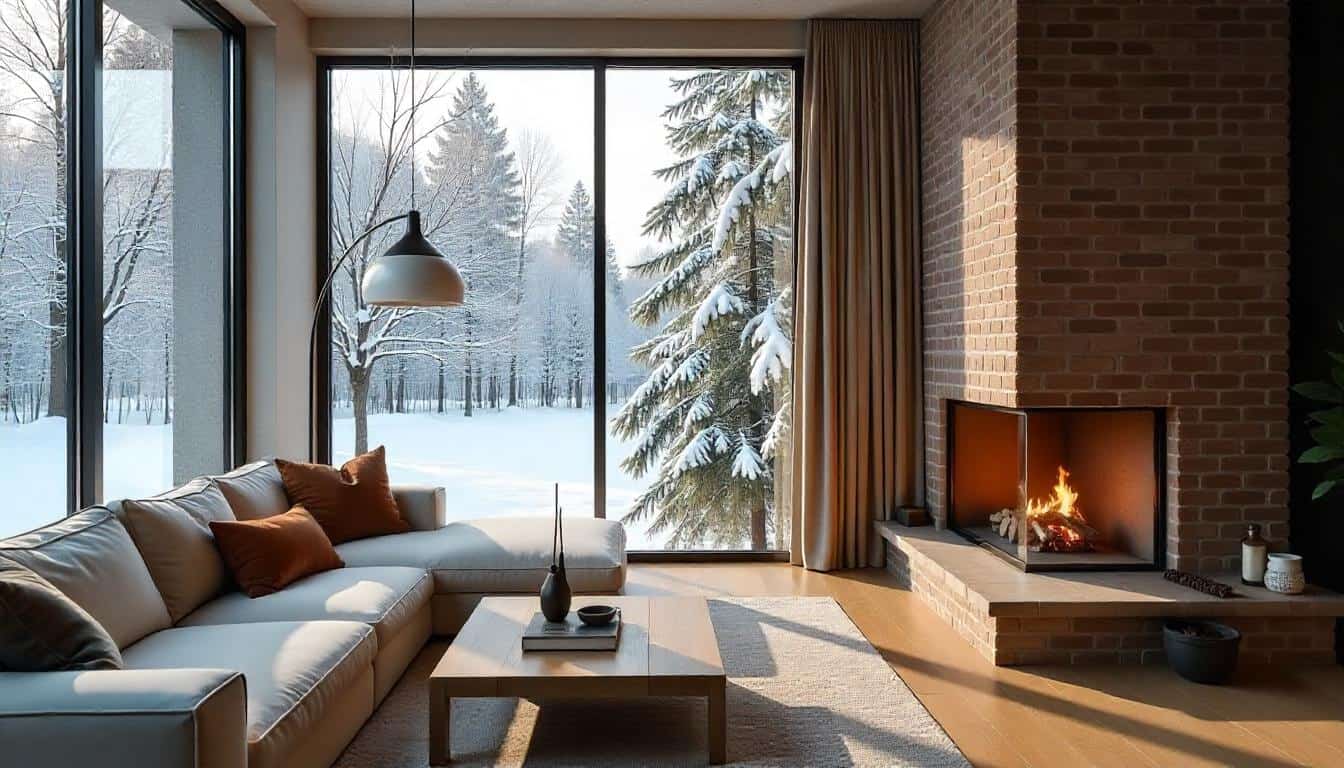 brick fireplace ideas | corner brick fireplace