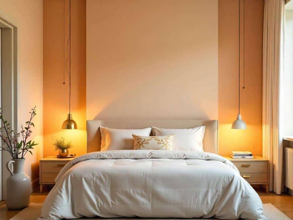 mid-century modern bedroom set | iconic and elegant lighting