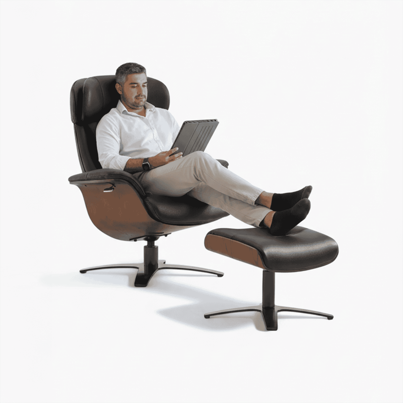 Elvin Leather Recliner and Ottoman 11 - elvin leather recliner
