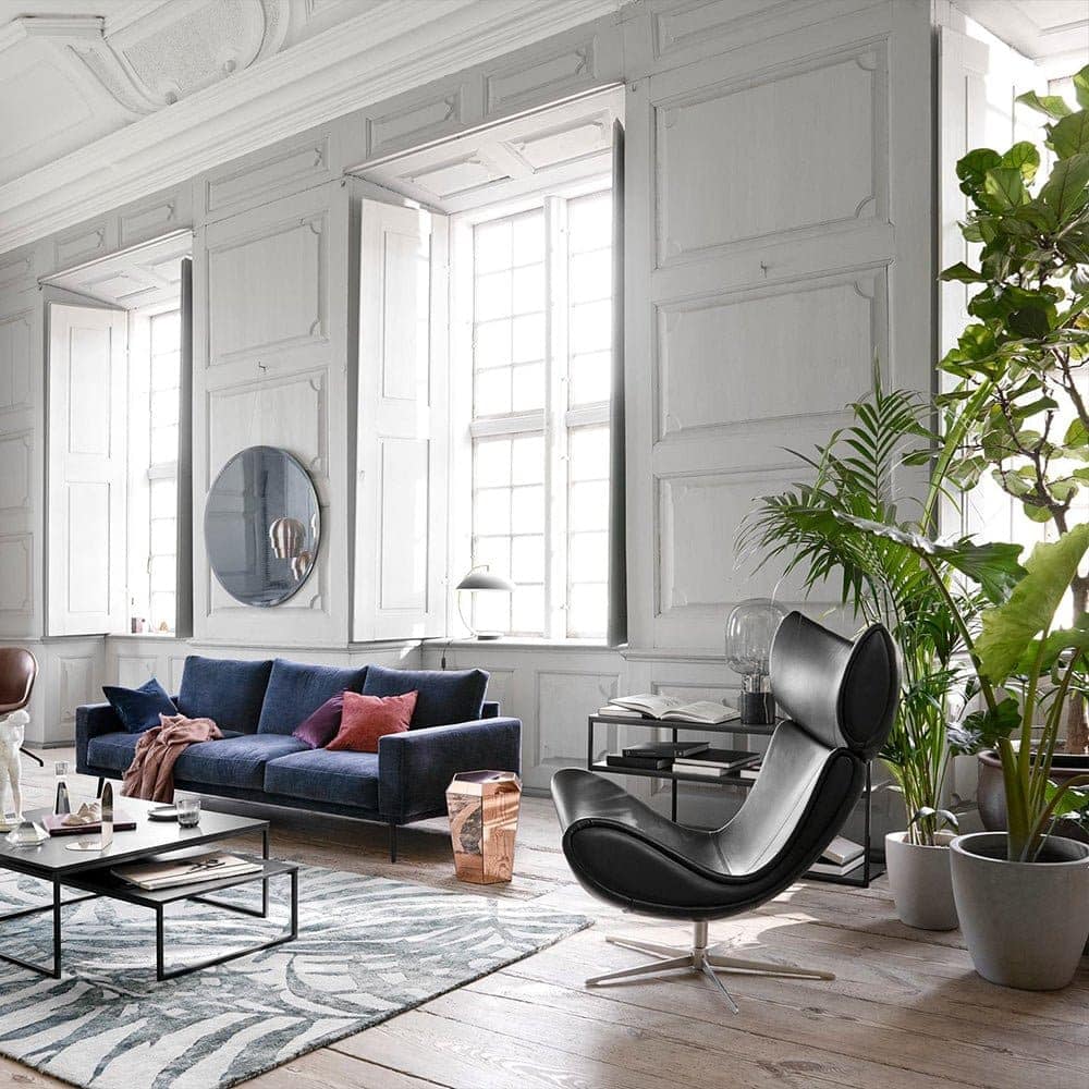 Imola Swivel Armchair with Footstool