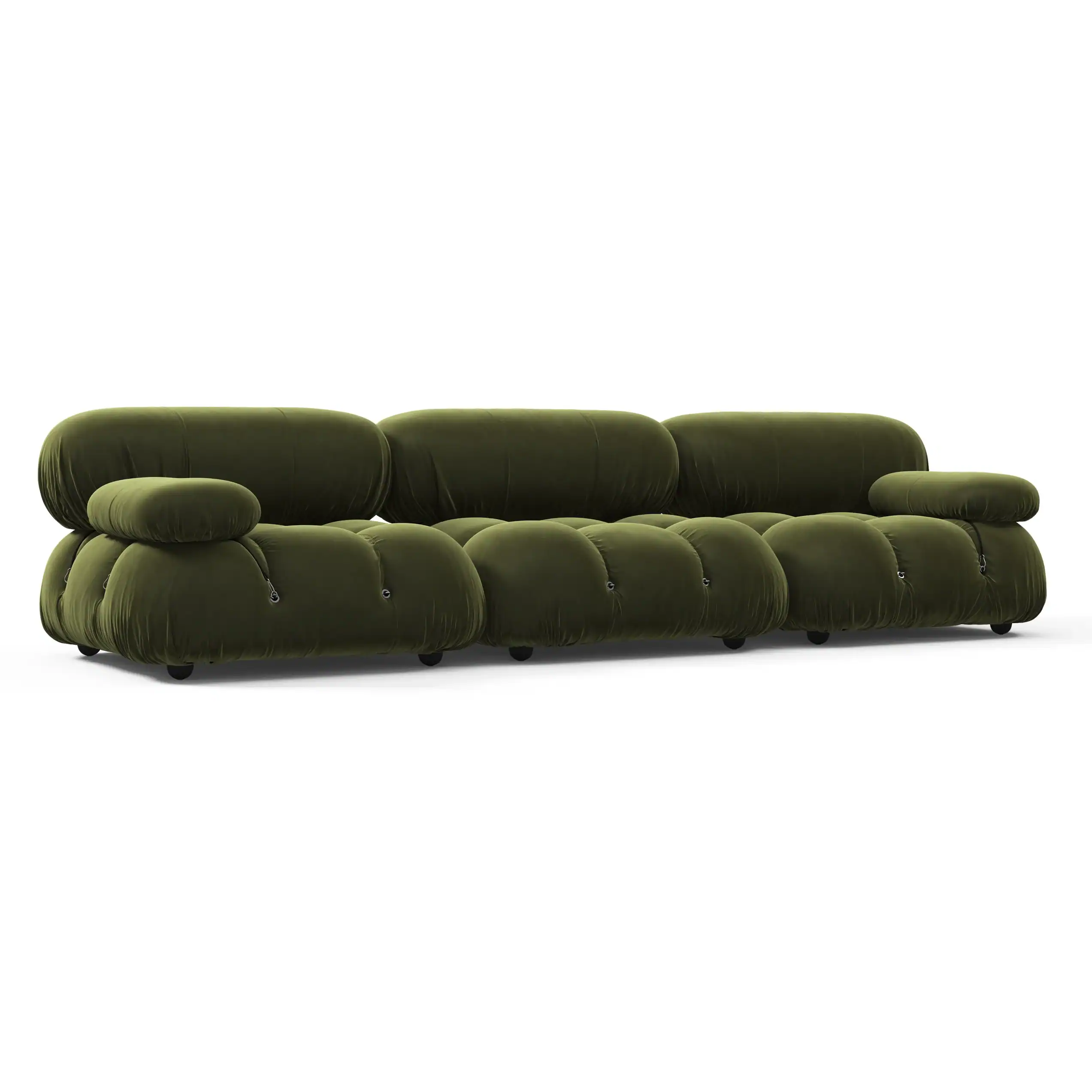 White Boucle Dark Green Velvet 2 - Camaleonda
