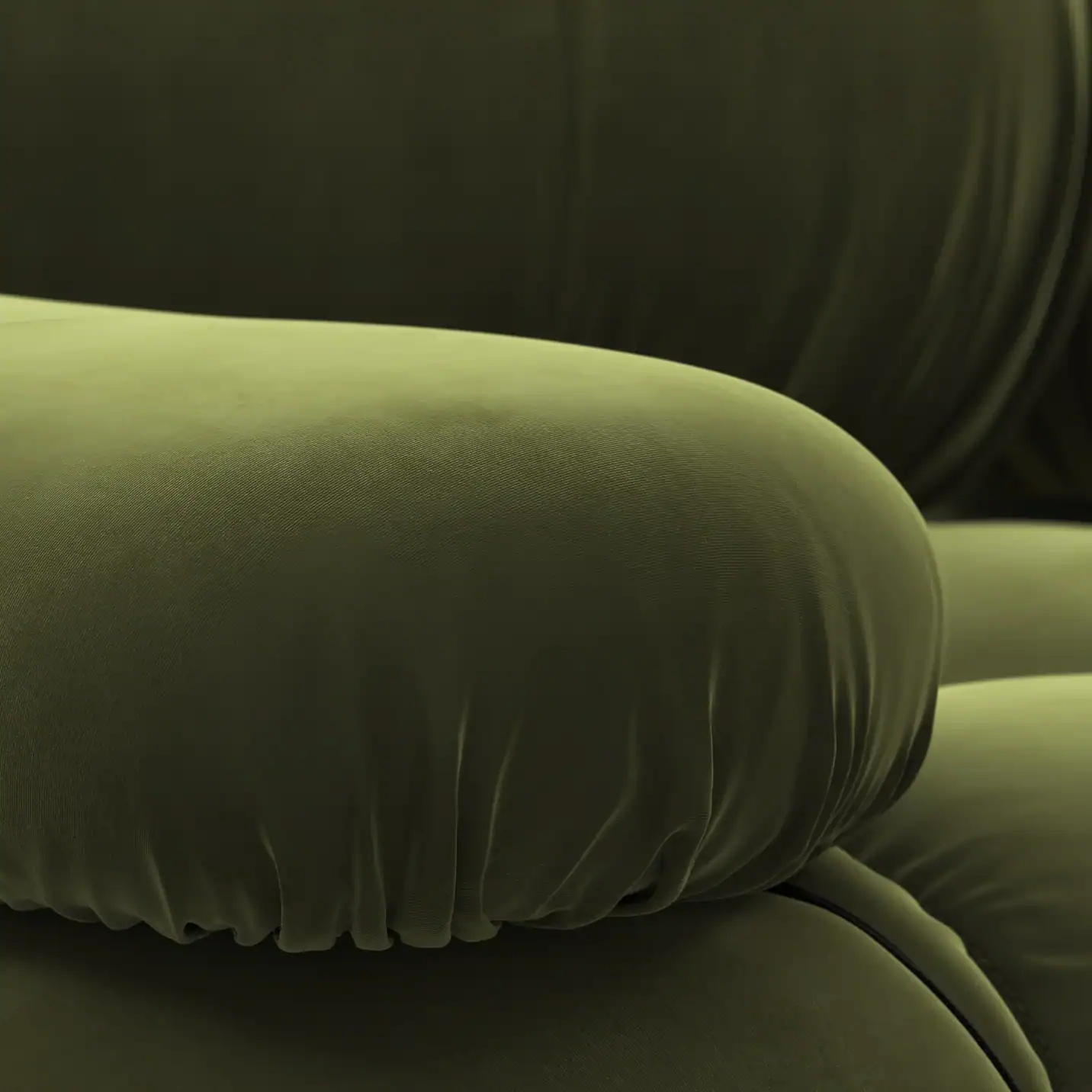 White Boucle Dark Green Velvet 7 - Camaleonda