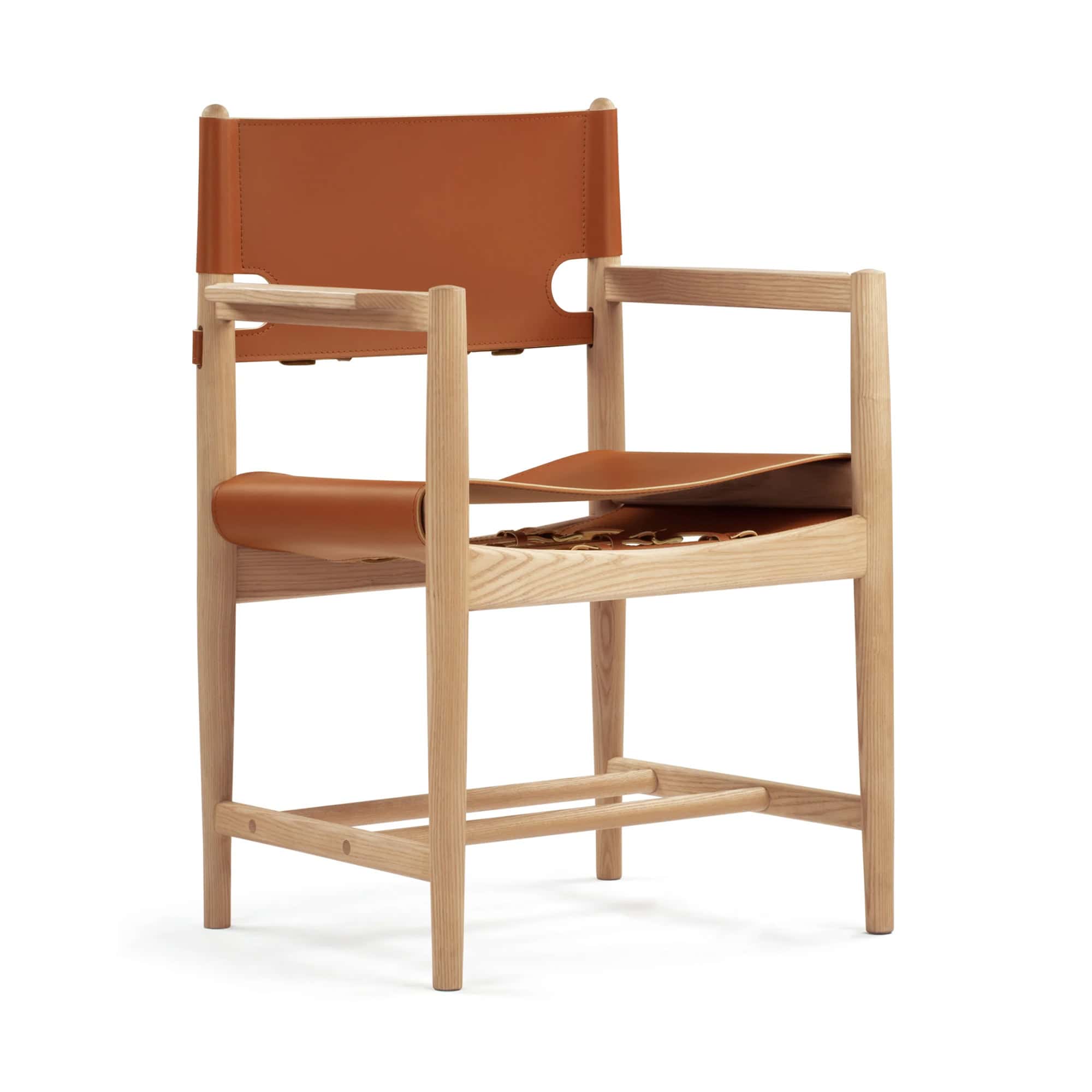 The Spanish Armchair - Brown 2 - Spanish Dining Armchair Replica,  Borge Mogensen