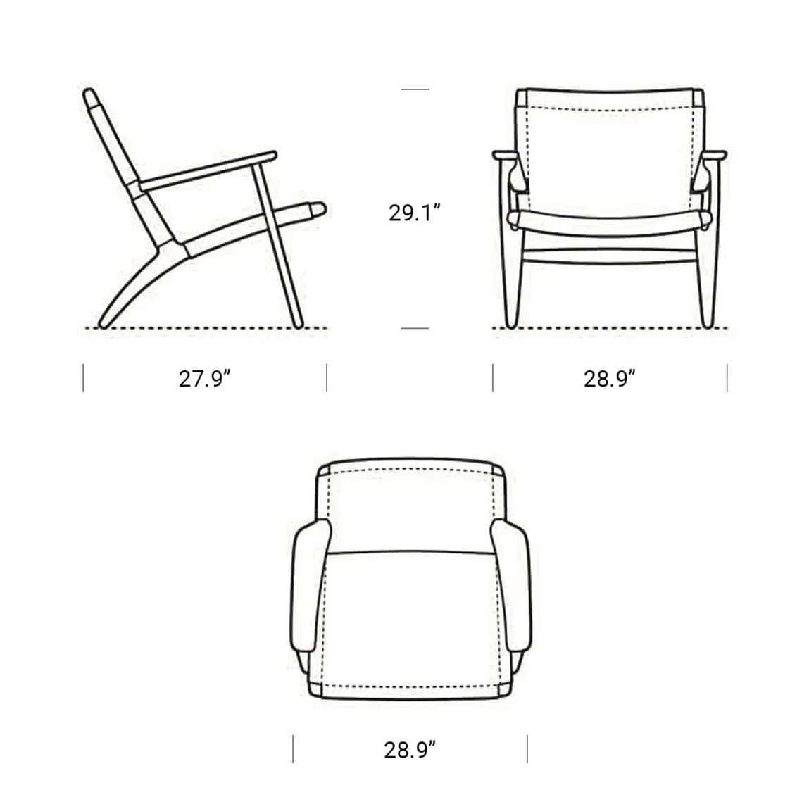 ch25 chair dimension mobile - CH25 Lounge Chair Replica,  lounge,  unique
