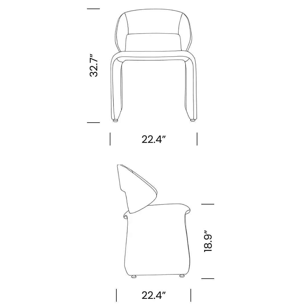 Product dimensions diagram
