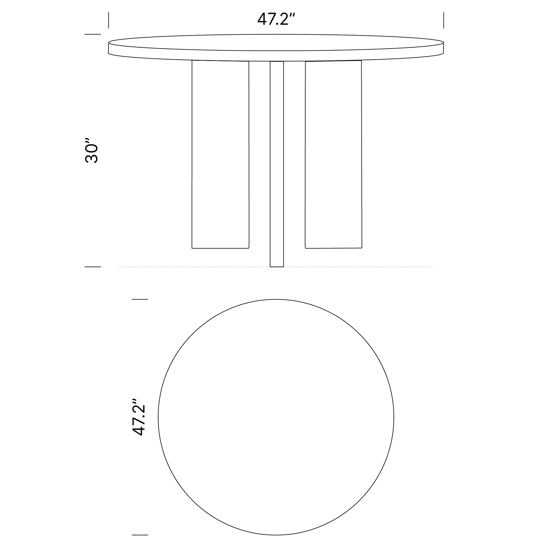 Product dimensions diagram