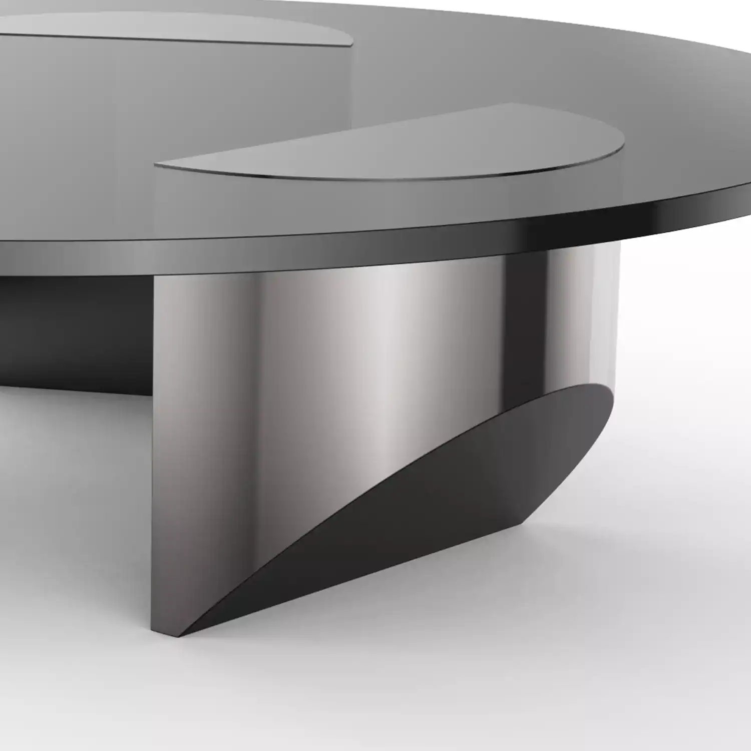 Semi-Circular Brushed Steel Legs