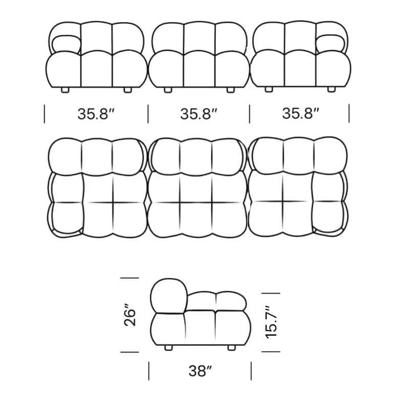 Product dimensions diagram
