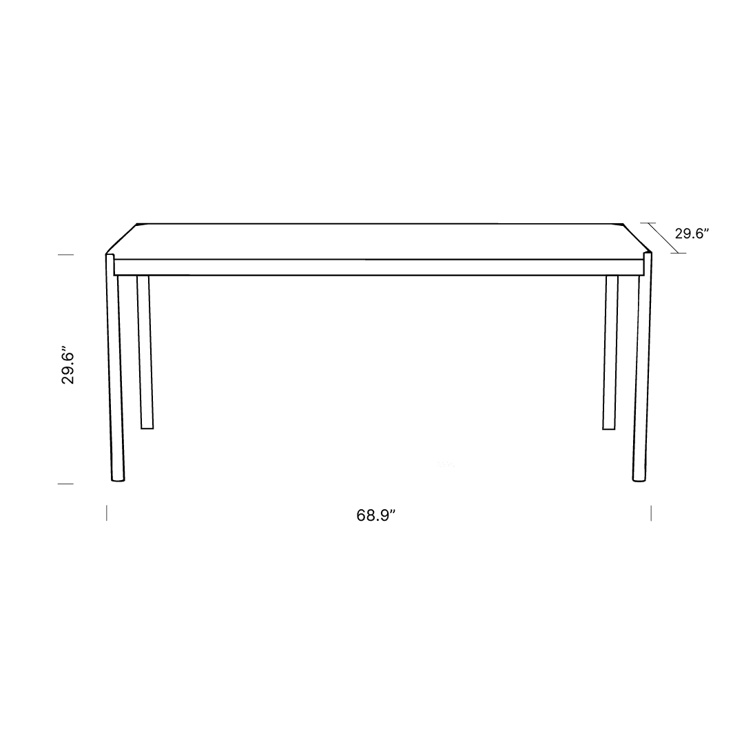 Product dimensions diagram