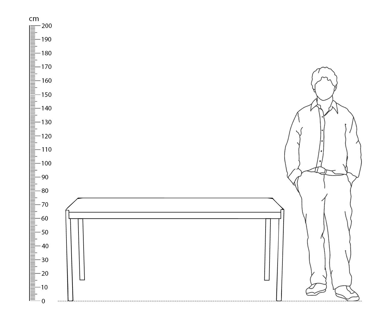 Haller Office Table 69″ Height Comparison - Haller Office Table