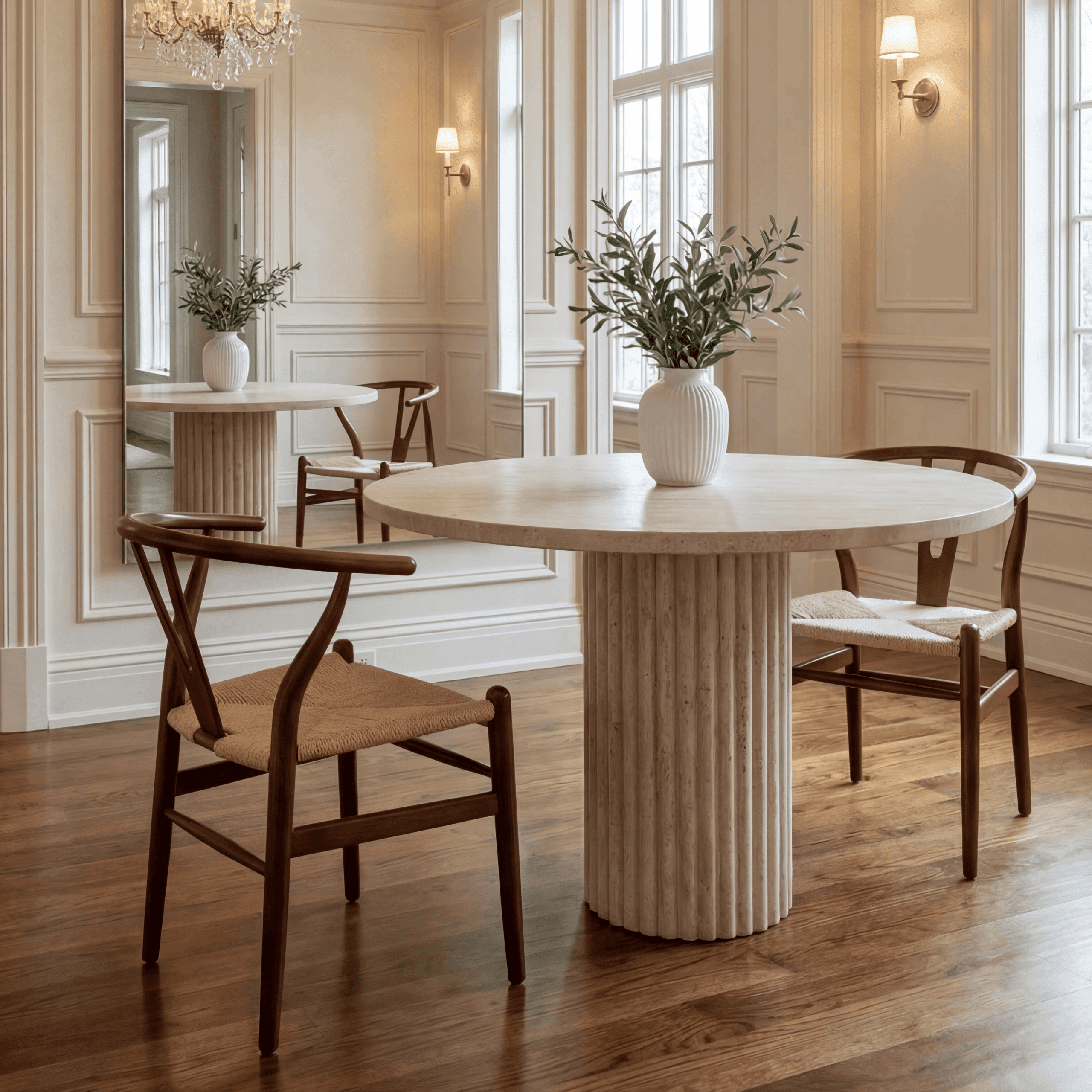 Saturn Round Pedestal Dining Table