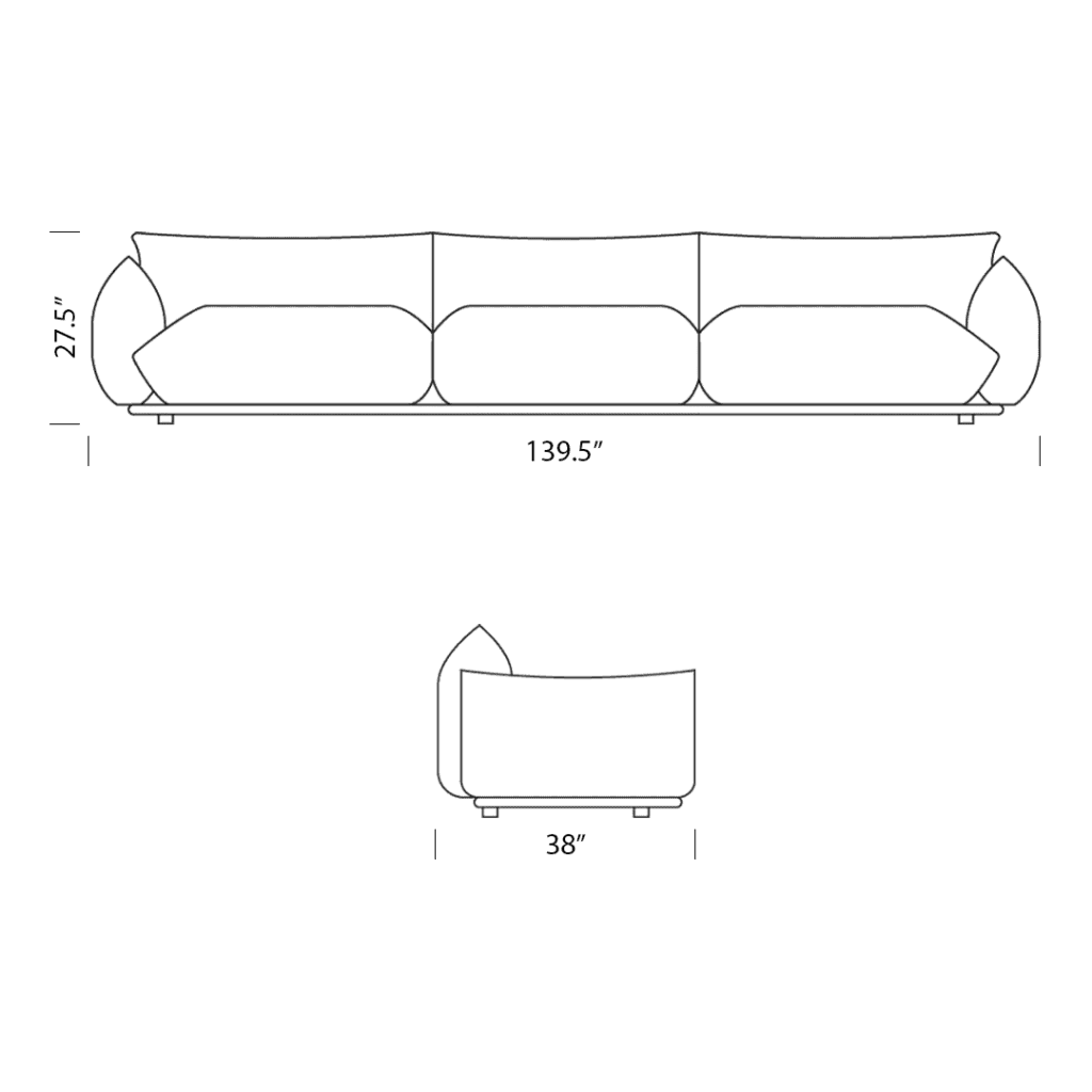 Marenco Sofa 3 Seater Replica Dimensions Mobile - Marenco Sofa, living, replica