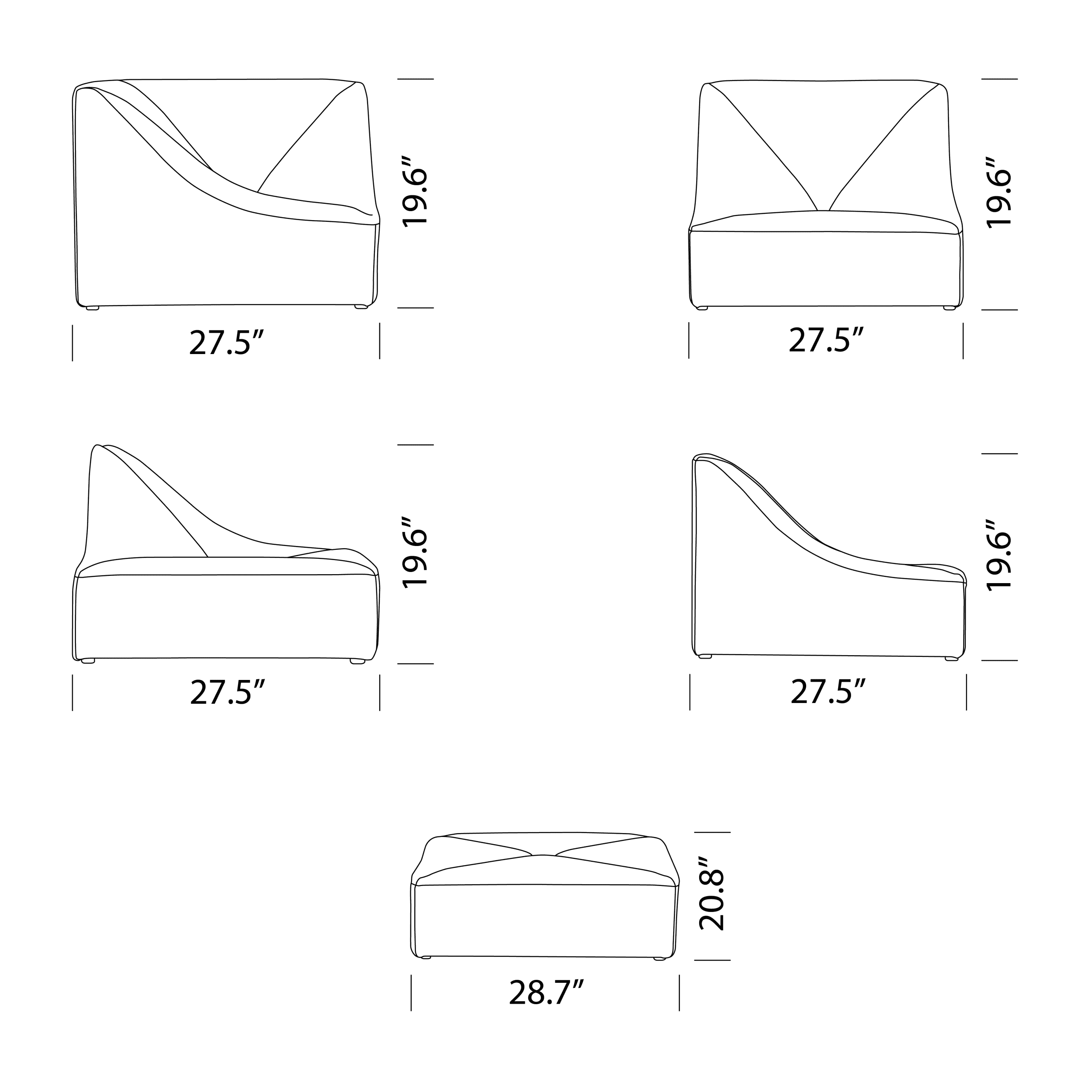 Product dimensions diagram