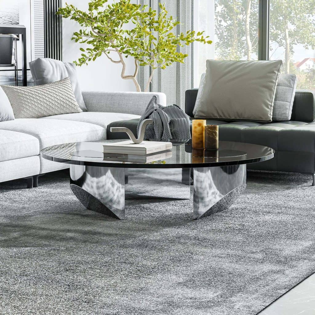 Wedge Coffee Table Replica Black Polish Steel 1 - Wedge Coffee Table