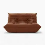 Togo Loveseat Brown Leather - Togo