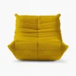 Togo Chair Teddy Velvet Yellow 3 - Sohnne