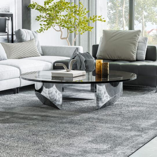 Wedge Coffee Table Replica Black Polish Steel 1 - Wedge Coffee Table