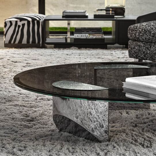 Wedge Coffee Table Replica Black Polish Steel 2 - Wedge Coffee Table