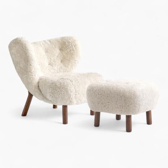 Little Petra Lounge Chair with Ottoman Replica - Little Petra Lounge Chair