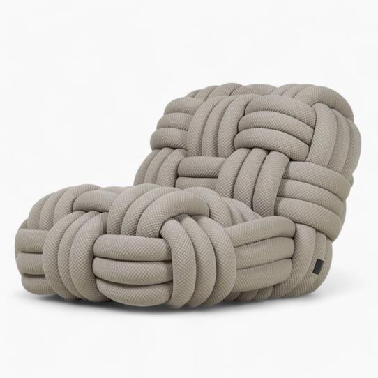 Knitty Lounge Chair Grey 5 - Knitty Lounge Chair