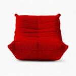 Togo Chair Teddy Velvet Red 3 - Sohnne
