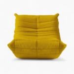 Togo Chair Teddy Velvet Yellow 3 - Sohnne