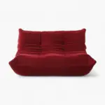Togo Loveseat Fabric Teddy Velvet 1