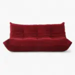 Togo Sofa Fabric Red Velvet 1