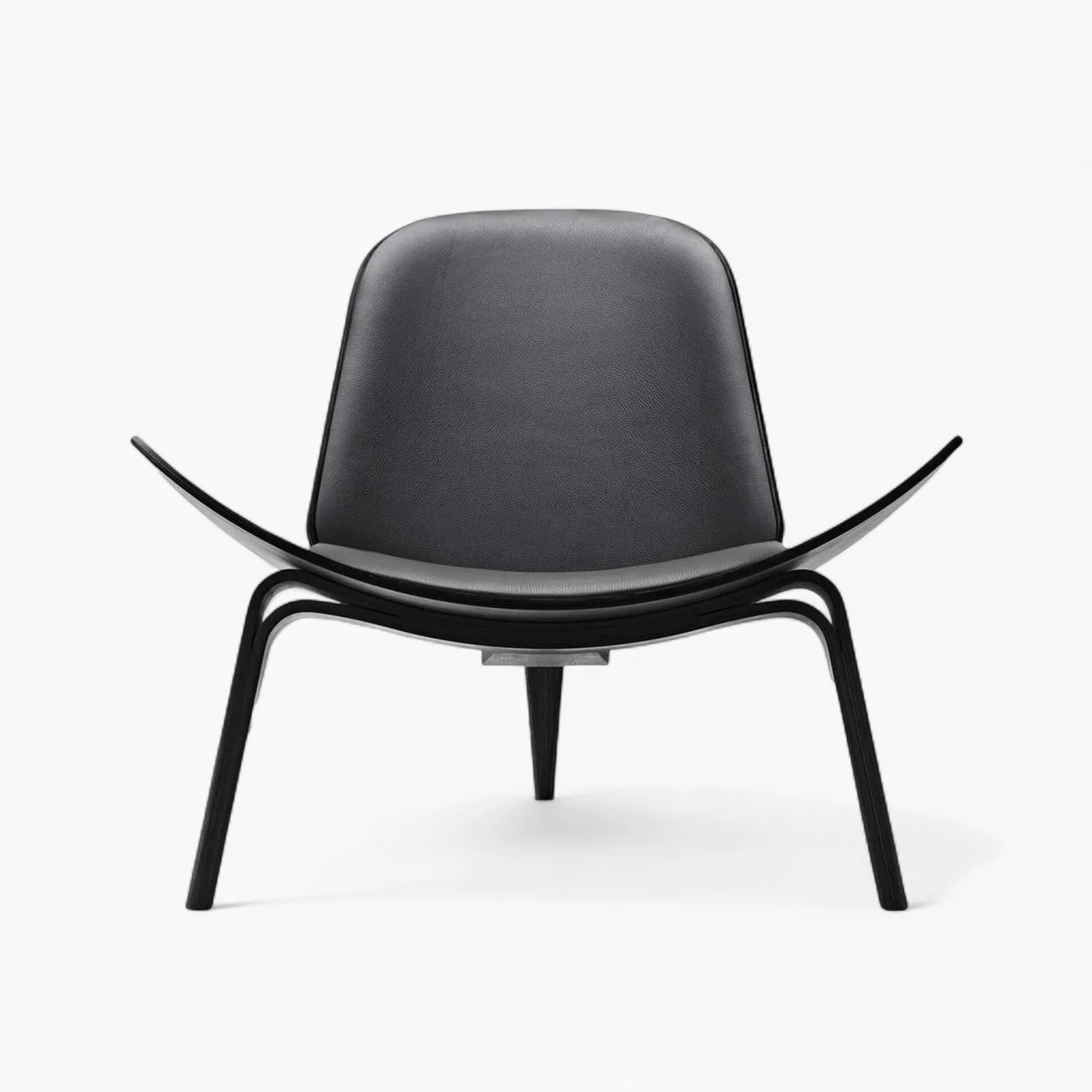 CH07 Shell Chair Black Ashwood