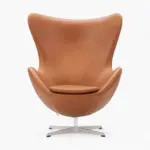 Egg Chair Replica with Stool Sand Brown 2 - Egg Chair,  Fritz Hansen Egg Chair