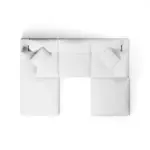 Cloud Couch Sofa with 2 Ottoman 1 scaled - Sohnne