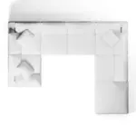 Cloud Couch U Sofa with Ottoman scaled - Sohnne