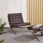 Barcelona Chair with Stool Dark Brown Premier Version 1 1 | Sohnne®
