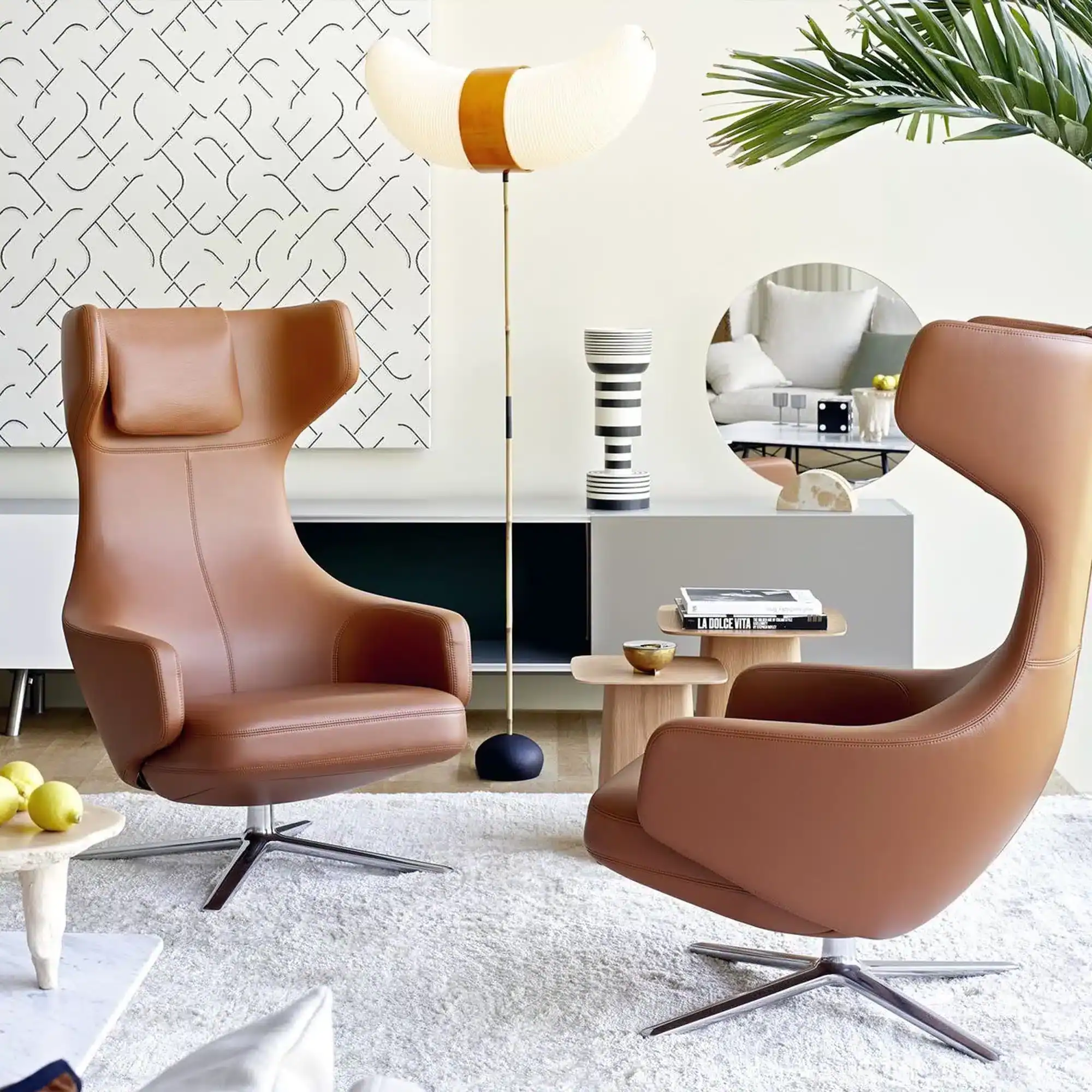 Grand Repos Swivel Base Chair & Ottoman 4 Bradfordchair Brown 1 53396Ef827 - Grand Repos