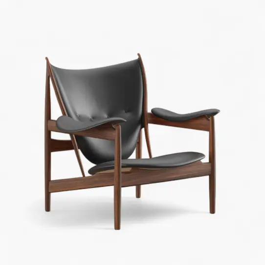Chieftain Chair BlackWalnut 4 - Chieftain Chair Replica,  leather