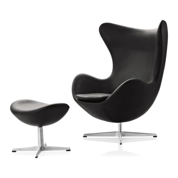 Statement Piece: Egg Chair Replica with Stool