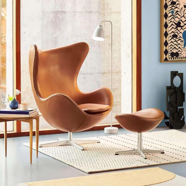 Comfort meets Style: Egg Chair Replica with Stool