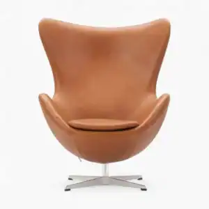 Egg Chair Replica with Stool Sand Brown 2 - Egg Chair