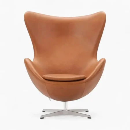 Egg Chair Replica with Stool Sand Brown 2 - Egg Chair