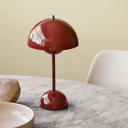 Flamingo Table Lamp is rounded and balanced in structure, offering low, perfectly diffused light.
