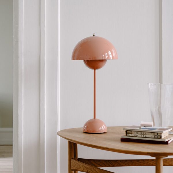 The Flamingo Table Lamp by Sohnne offers perfectly diffused, low light and is rechargeable with a USB cable.