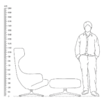 Grand Repos Lounge Chair and Ottoman Replica - Height Comparison Grand Repos Lounge Chair and Ottoman Replica - Height Comparison - Grand Repos