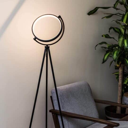 HaloLux™ Ultra Light - Minimalistic and modern floor lamp emitting a halo-shaped warm glow, a perfect balance of performance and elegance.